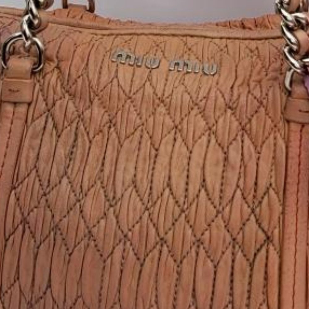 Miu Miu Prada Metelasse Arcadie Nappa Leather Dou… - image 3
